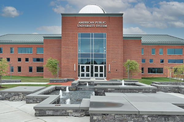 The APUS Technology Building with observatory dome, located in Charles Town, West Virginia.